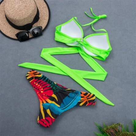 New Sexy Wrap Around String Push Up Bikini Set – Bild 23