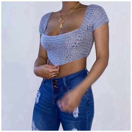 Night to Remember Sexy Handmade Crochet Beach Top – Bild 9