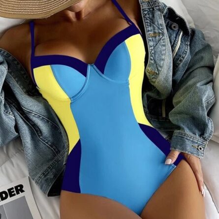 Pink Sunset Cut Out One Piece Swimsuit – Bild 20