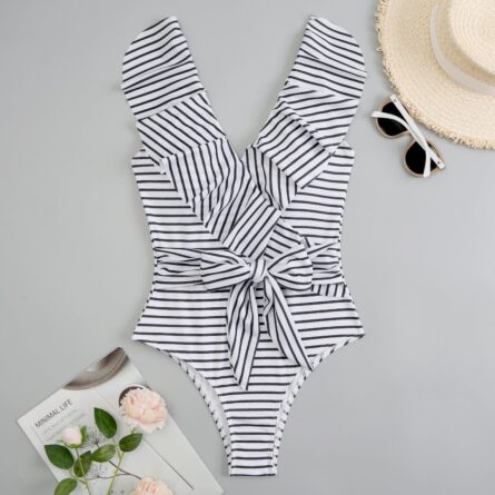 Premium Ruffled Classic Chic One Piece Swimsuit - Image 13