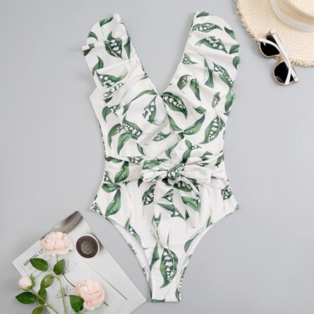 Premium Ruffled Classic Chic One Piece Swimsuit - Image 9