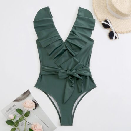 Premium Ruffled Classic Chic One Piece Swimsuit - Image 18