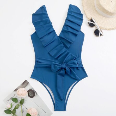 Premium Ruffled Classic Chic One Piece Swimsuit - Image 6