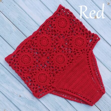 Hannah High Waist Boho Bohemian Bikini Bottom - Image 4