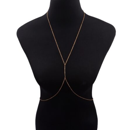 Rhinestones Tassel Sexy Beach Accessory Body Chest Chain Necklace Jewelry - Image 5
