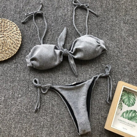 Samantha Tie Front Bow Bikini - Image 6