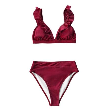 Sarah High Waist Ruffled Bikini – Bild 7