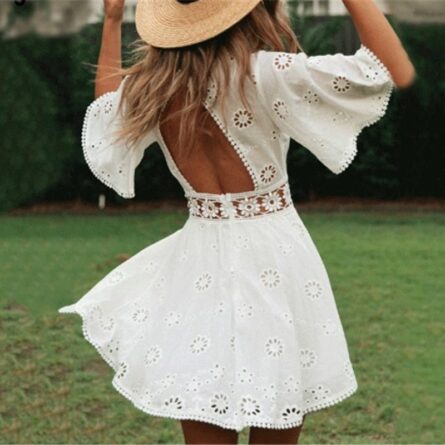 Sexy Hollow Out Dress - Image 2