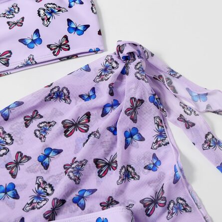 Sexy Snake Butterfly Animal Print Bikini 3 Piece Set – Bild 22