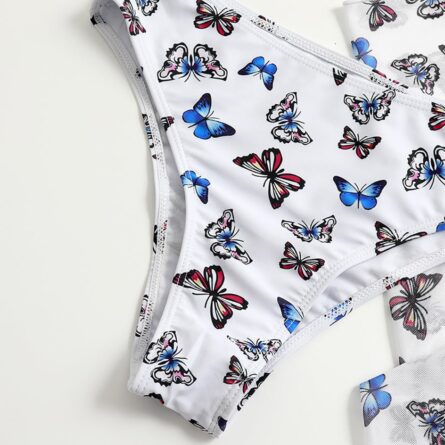 Sexy Snake Butterfly Animal Print Bikini 3 Piece Set – Bild 4