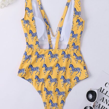 Sexy Vintage Zebra One Piece Swimsuit - Image 4