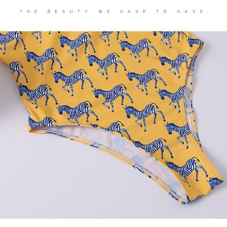 Sexy Vintage Zebra One Piece Swimsuit - Image 11