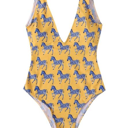 Sexy Vintage Zebra One Piece Swimsuit - Image 5