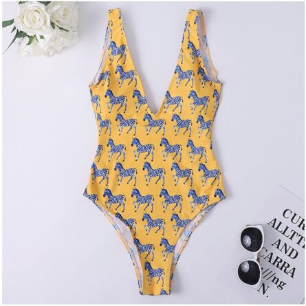 Sexy Vintage Zebra One Piece Swimsuit - Image 7