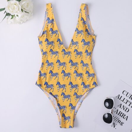 Sexy Vintage Zebra One Piece Swimsuit - Image 3