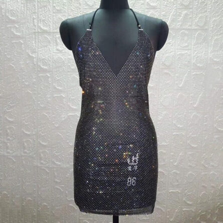 Sparkle SeeThrough Transparent Beach Cover Up Club Mini Dress - Image 7