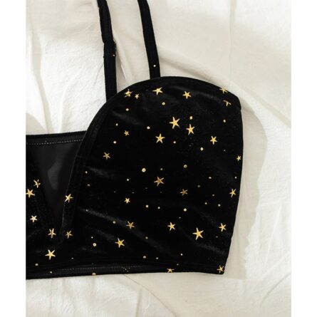 Stars in The Sky High Waist Velvet Bikini - Image 7