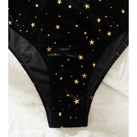 Stars in The Sky High Waist Velvet Bikini - Image 3