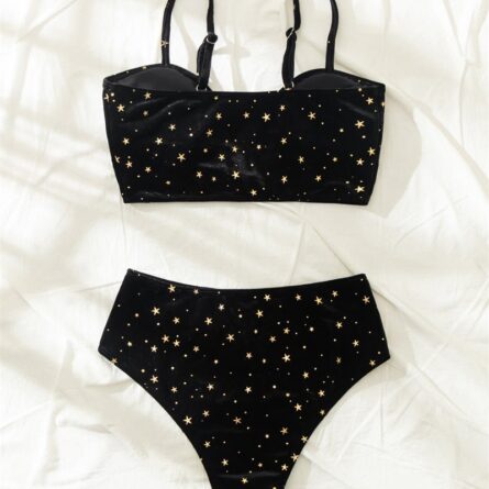 Stars in The Sky High Waist Velvet Bikini - Image 6
