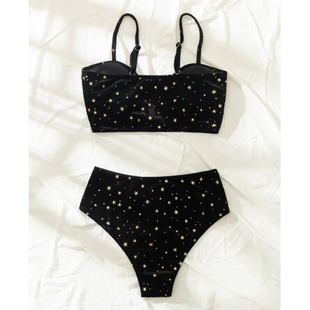 Stars in The Sky High Waist Velvet Bikini - Image 2