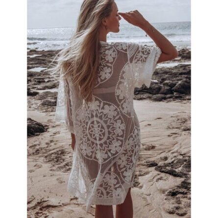 Stella Lace Crochet Beach Cover Up - Image 8