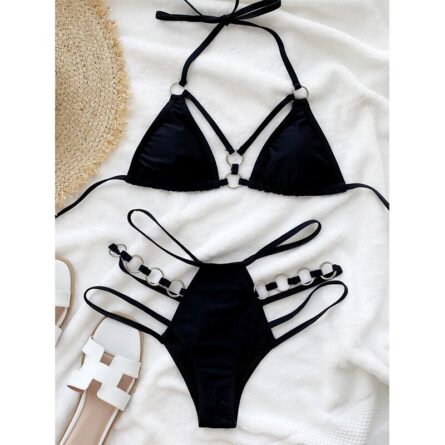 Summer Attention Sexy Halter Bling Brazilian Bikini – Bild 2