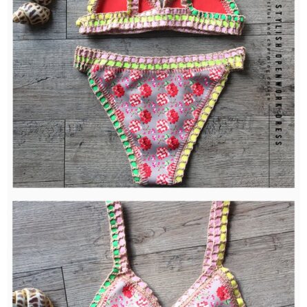 Summer Bloom Neoprene Reversible Two Piece Bikini Set - Image 10