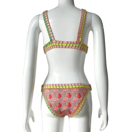 Summer Bloom Neoprene Reversible Two Piece Bikini Set - Image 5