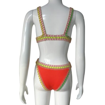 Summer Bloom Neoprene Reversible Two Piece Bikini Set - Image 3