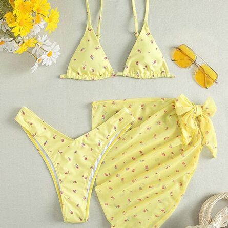 Sunrise Mesh 3 Piece Bikini Set - Image 6