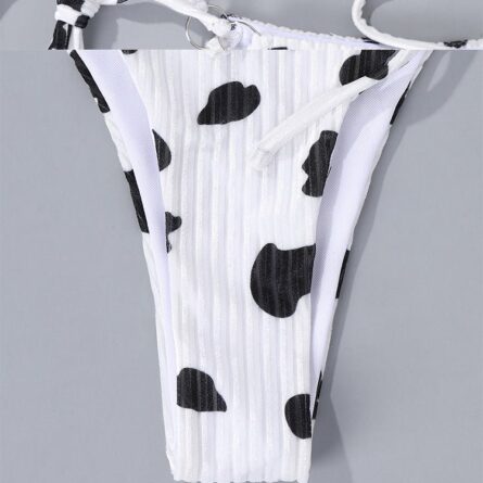 Sunset and Swim Scrunch Cow Print Brazilian Bikini – Bild 14