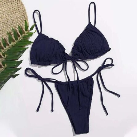 Sunset and Swim Sexy Ruched Brazilian Bikini – Bild 11