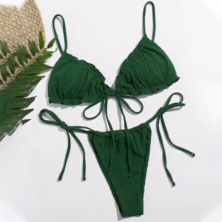 Sunset and Swim Sexy Ruched Brazilian Bikini – Bild 12