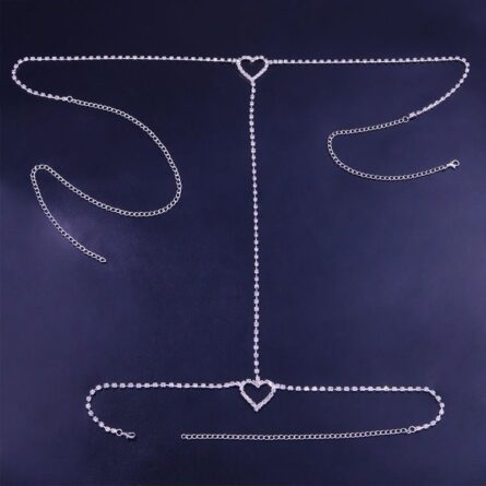 Sunset and Swim Sexy Rhinestone Heart Leg Thigh Chain Jewelry - Image 7