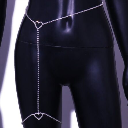 Sunset and Swim Sexy Rhinestone Heart Leg Thigh Chain Jewelry - Image 9