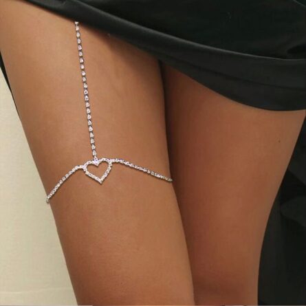 Sunset and Swim Sexy Rhinestone Heart Leg Thigh Chain Jewelry - Image 8