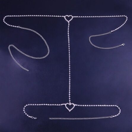 Sunset and Swim Sexy Rhinestone Heart Leg Thigh Chain Jewelry - Image 5