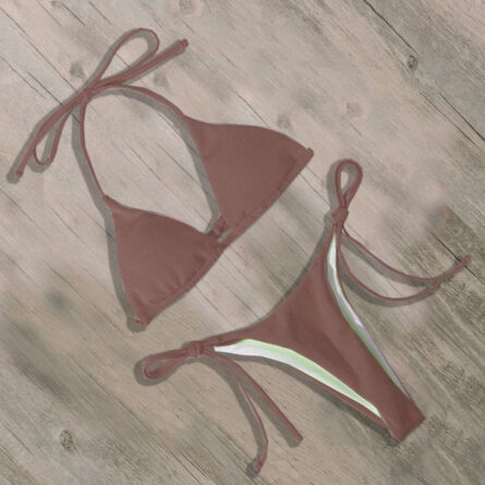 Sunset Ribbed Sexy Brazilian Thong Bikini - Image 15