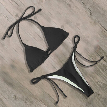 Sunset Ribbed Sexy Brazilian Thong Bikini - Image 21