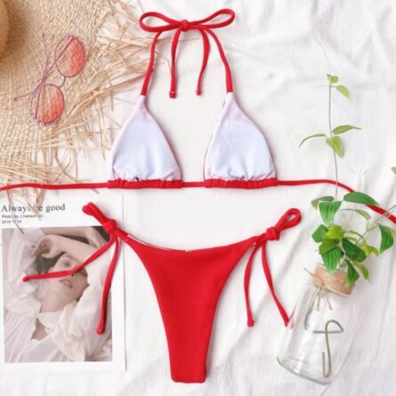 Sunset Ribbed Sexy Brazilian Thong Bikini - Image 20