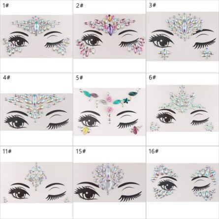 Temporary Tattoo Face Jewelry Gems – Bild 5