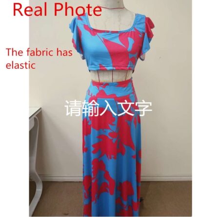 Two Piece Beach Cover Up Maxi Skirt Set – Bild 2