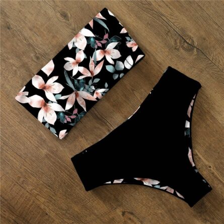 Tyra High Waist Bandeau Bikini Set – Bild 23