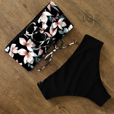 Tyra High Waist Bandeau Bikini Set – Bild 7