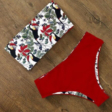 Tyra High Waist Bandeau Bikini Set – Bild 41