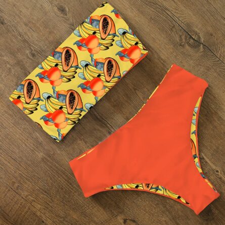 Tyra High Waist Bandeau Bikini Set – Bild 25