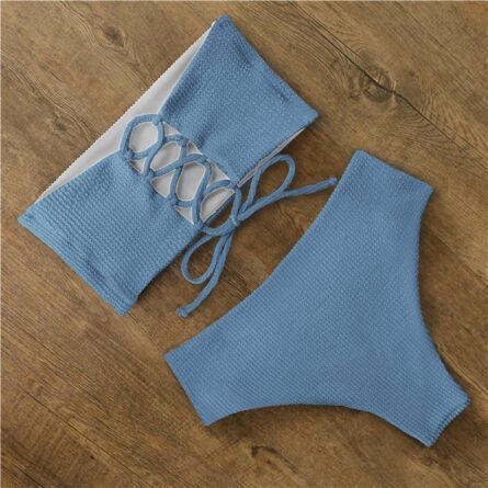 Tyra High Waist Bandeau Bikini Set – Bild 9