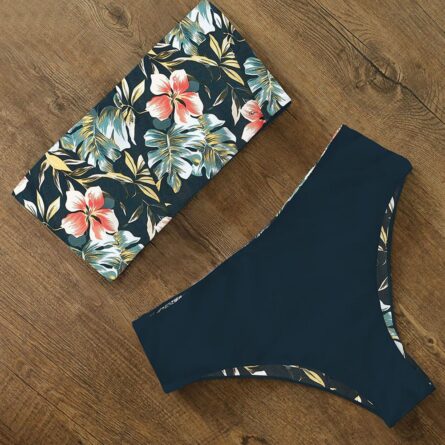 Tyra High Waist Bandeau Bikini Set – Bild 36