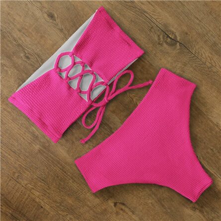 Tyra High Waist Bandeau Bikini Set – Bild 35