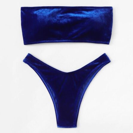 Velvet Sunset Bandeau Brazilian Bikini Red Blue - Image 8